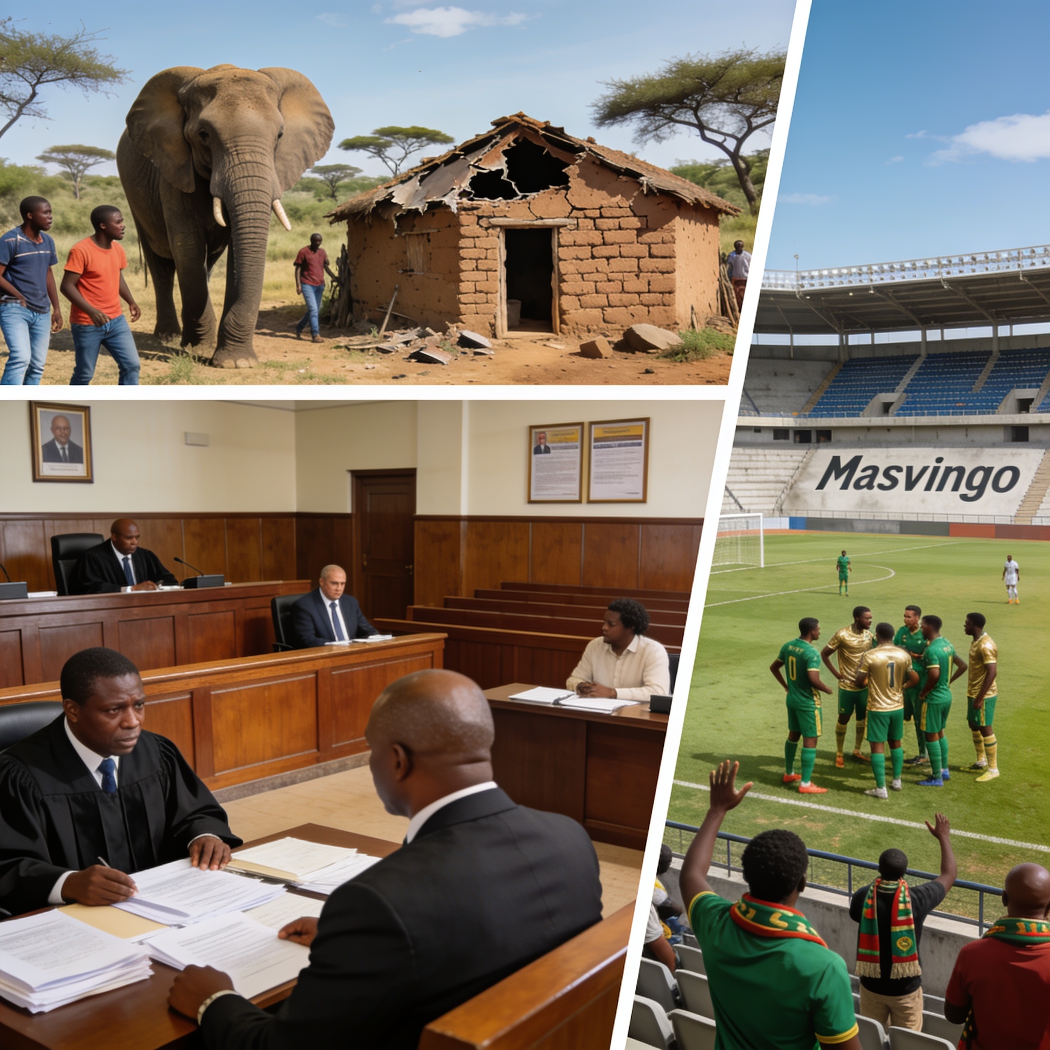 Zimbabwe News Roundup: Elephant Attack, CDF Case and Masvingo Football Turmoil